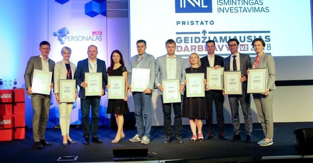 Sveikiname geidžiamiausius metų darbdavius! geidziamiausia darbdavys